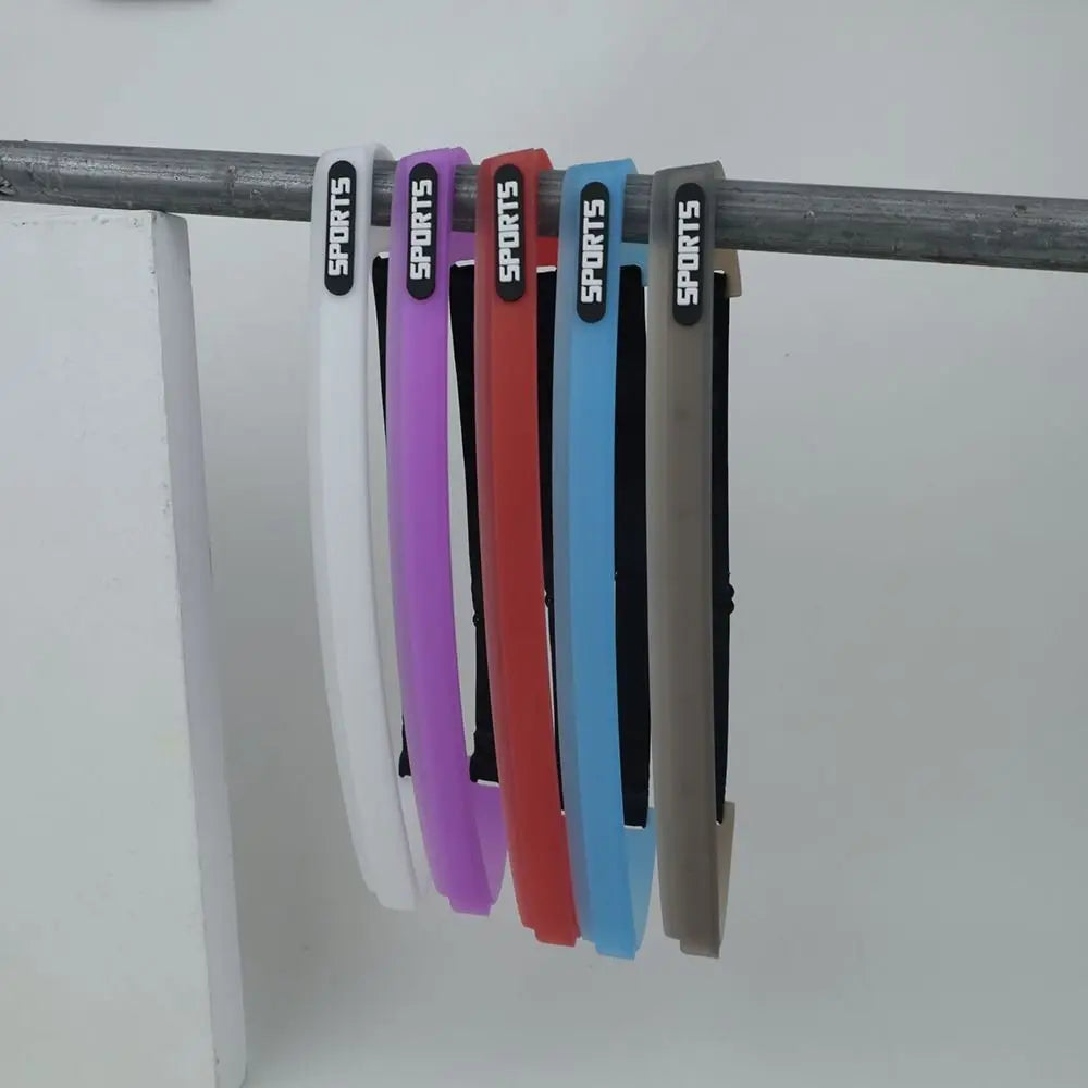 Candy Color Silicone Sports Headband – Non-Slip Sweatband