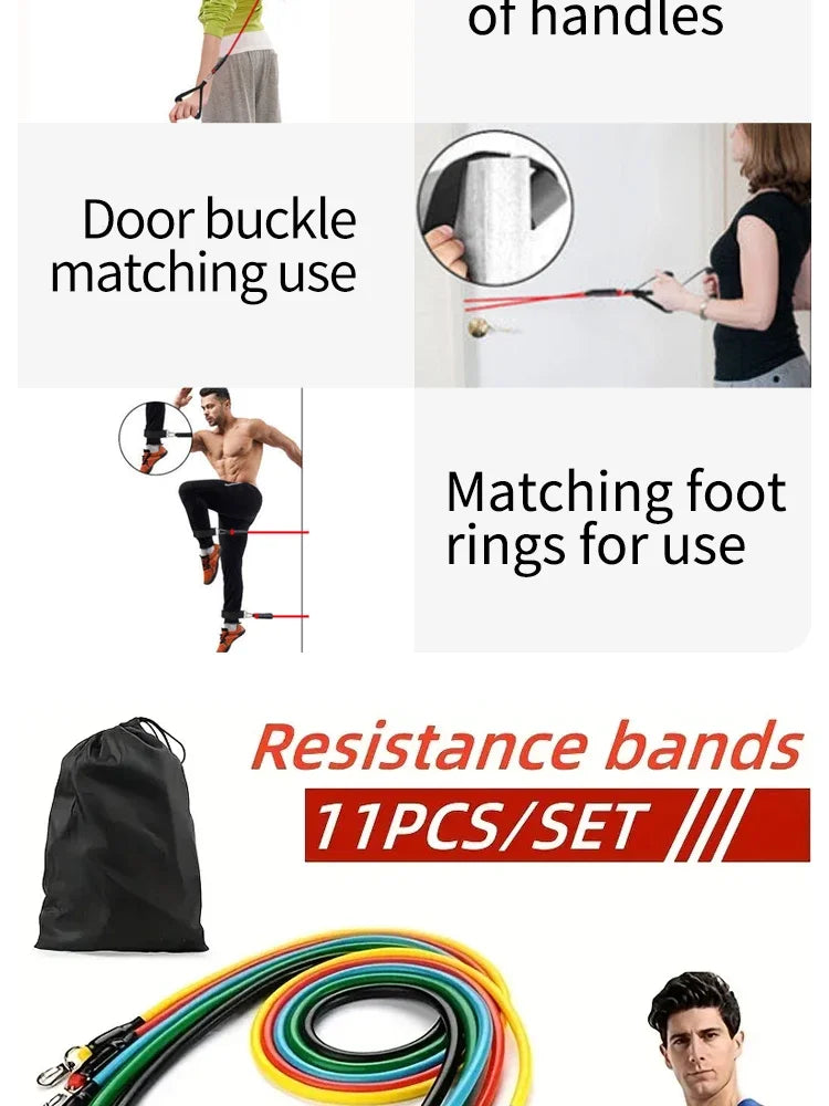 11-Piece Resistance Training Strap Set – Multifunctional Fitness Bands & Harness