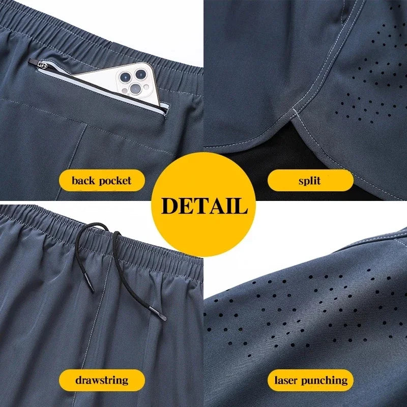 Men’s 2-in-1 Gym Shorts – Quick Dry Training & Sports Shorts with Pocket