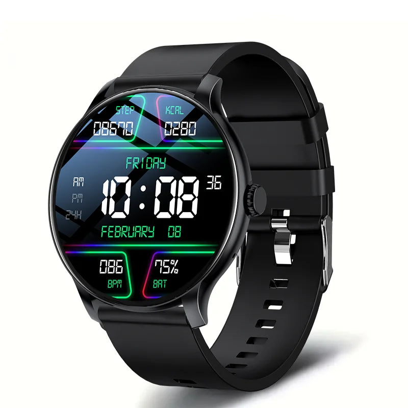 KESHUYOU Smartwatch – Full Touch Bluetooth Call, Fitness & Heart Rate Tracker