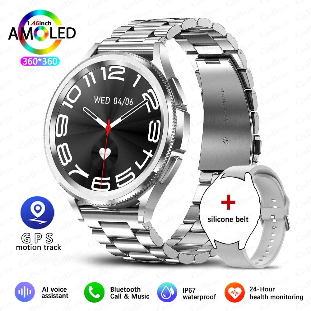 Watch 6 Classic Smartwatch – Bluetooth Call, GPS, Heart Rate & Fitness Tracker 2025