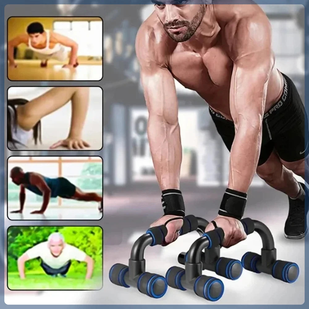 H-Shaped Push-Up Bars – Foam Grip Home Fitness Equipment