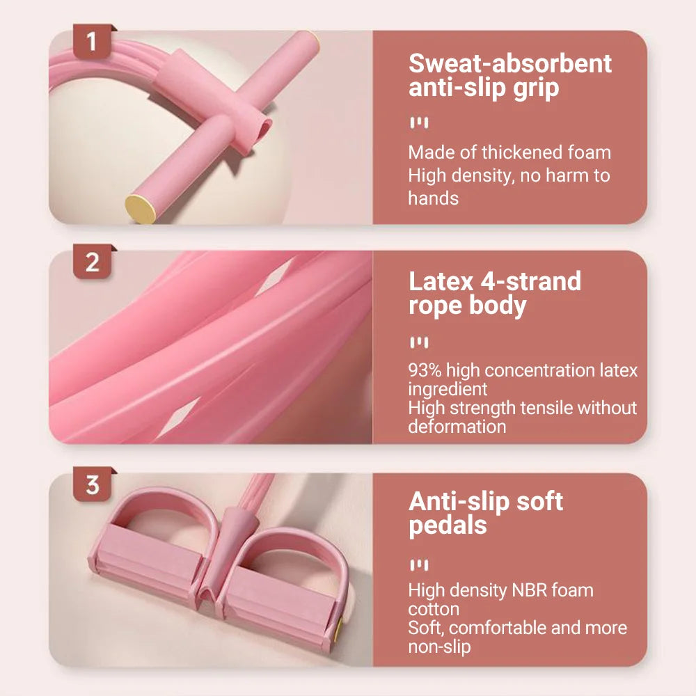 6-Tube Resistance Band Pedal Puller – Multi-Function Fitness Rope