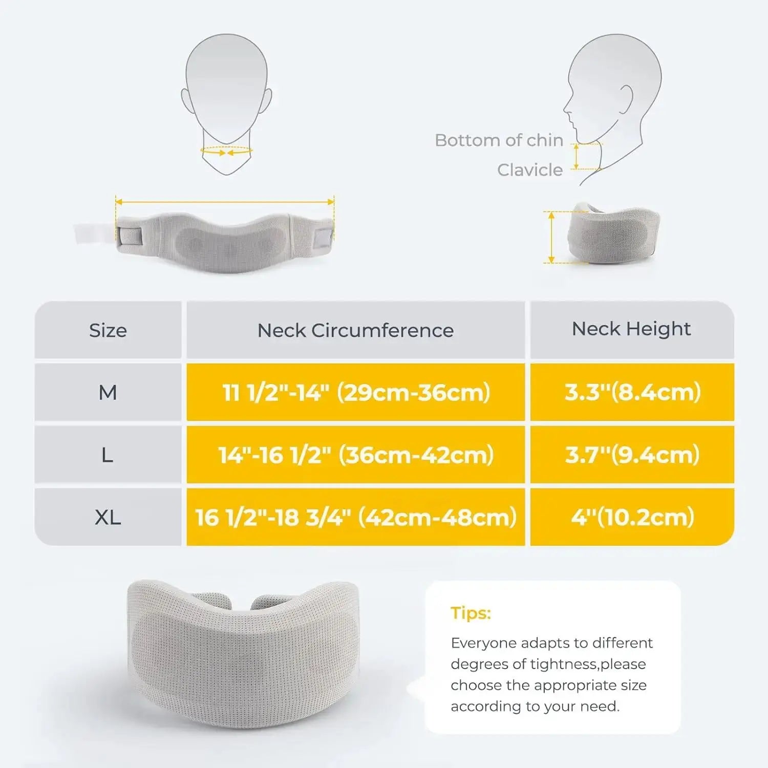 Adjustable Neck Brace – Cervical Support for Pain Relief & Posture Correction
