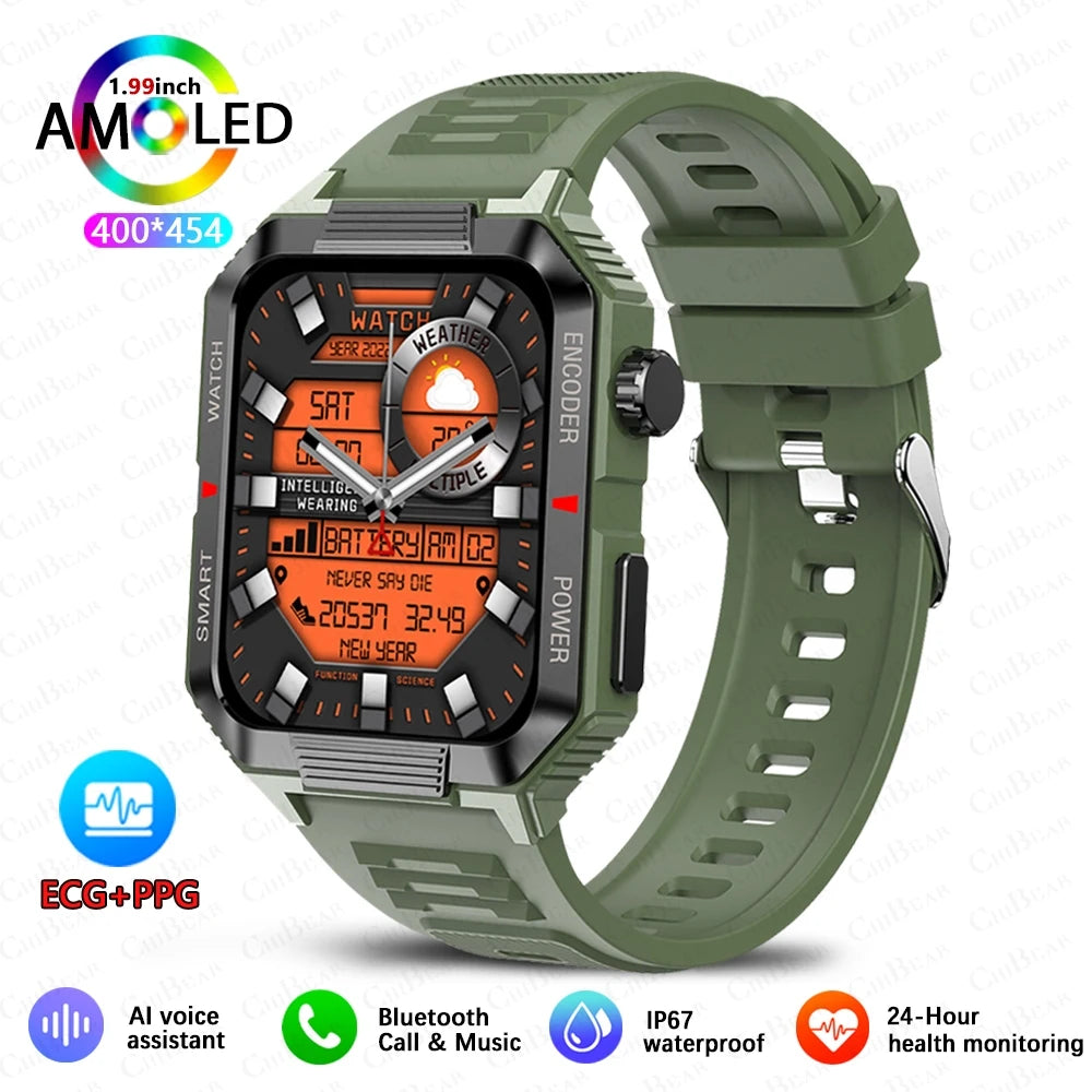 Men’s NFC Bluetooth Smartwatch – 1.99" HD Screen, Fitness & Sports Tracker