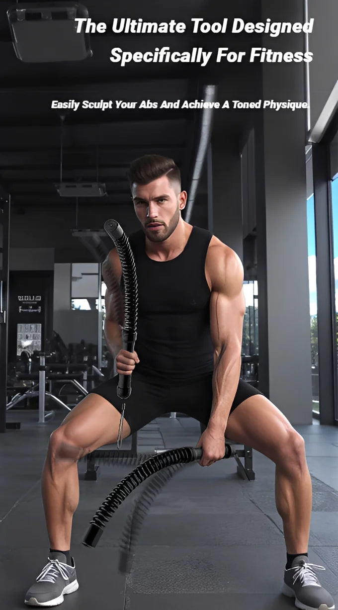 Strength Training Bar – Ergonomic Arm & Muscle Trainer with Spring Resistance