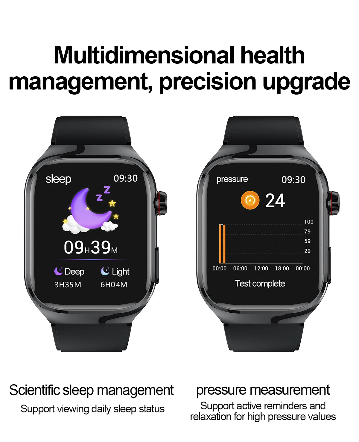 2025 Smartwatch – Uric Acid & Blood Fat Monitor, ECG+PPG, Bluetooth Call, Fitness Tracker