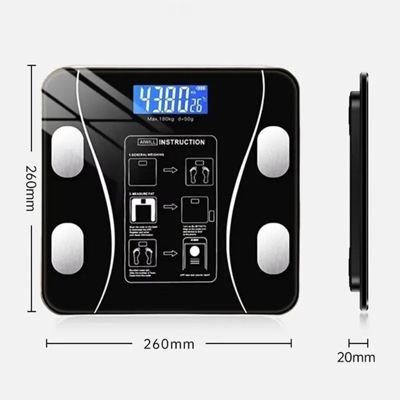Smart Body Fat Scale – Bluetooth Digital Weight & Composition Analyzer