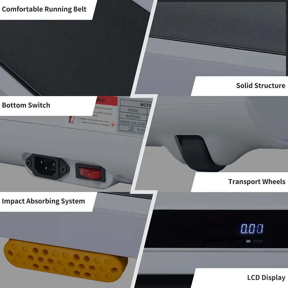 Brushless Motor Treadmill – LED Display Home Fitness Machine