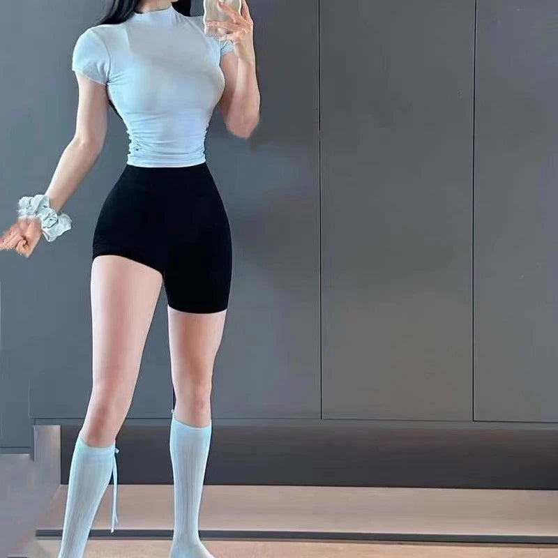 Seamless Jacquard Yoga Shorts