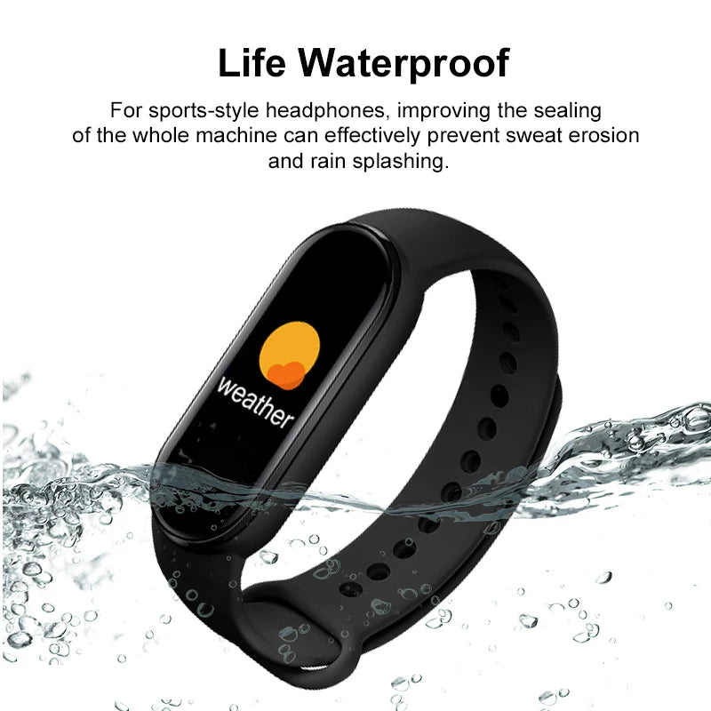 M6 Smartwatch – Fitness Bracelet with Heart Rate, Blood Pressure & Waterproof Design