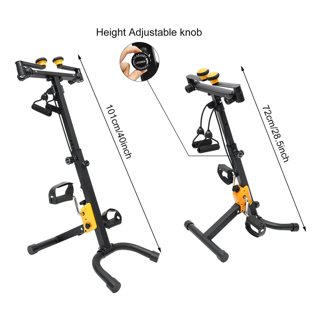 Foldable Pedal Exerciser Bike – Adjustable Rehab Fitness Equipment