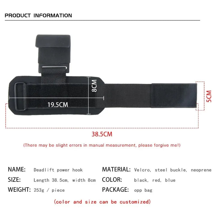 Weight Lifting Hook Grips with Wrist Wraps – Heavy Duty Gym Straps for Pull-Ups & Powerlifting