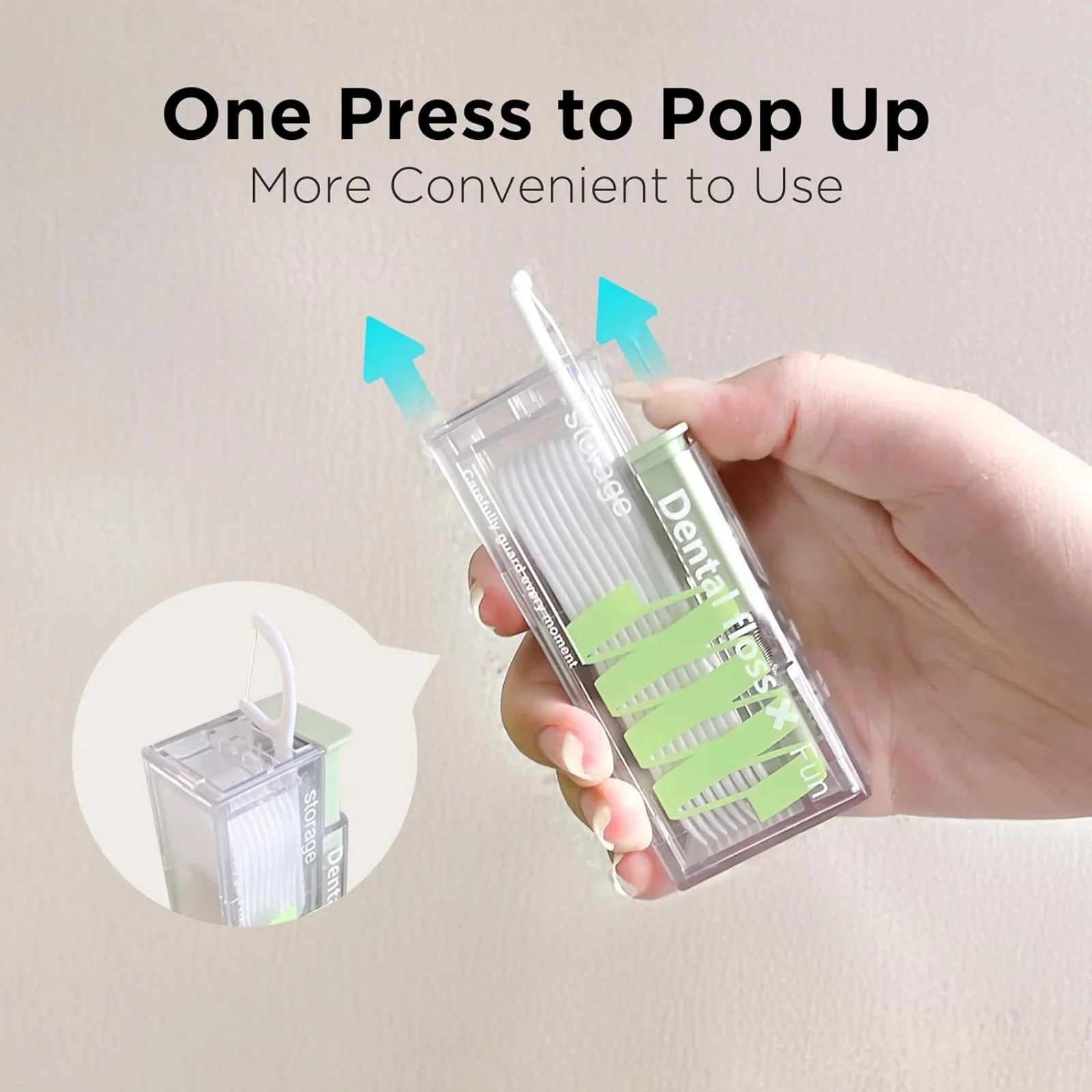 Auto-Floss Pro – One-Touch Pop-Up Dental Floss Holder with Refills