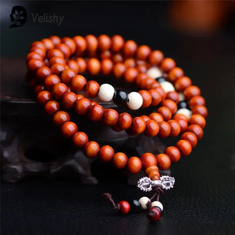 108-Bead Sandalwood Mala Bracelet